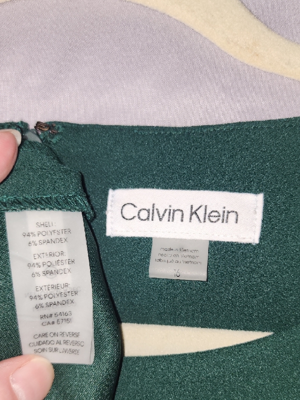 Calvin Klein Emerald Green Sleeveless Sheath Dress - Picture 3 of 6